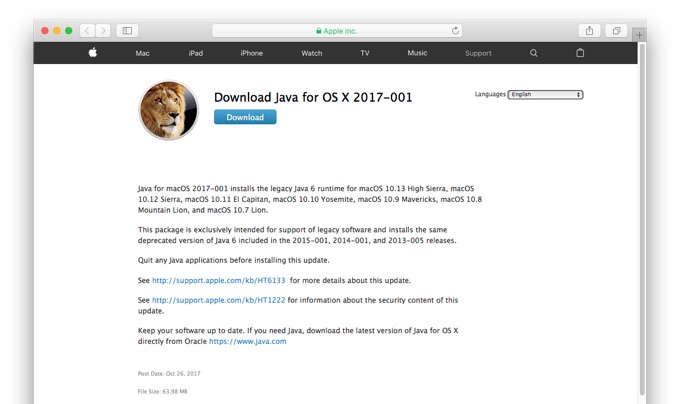 download java for os x